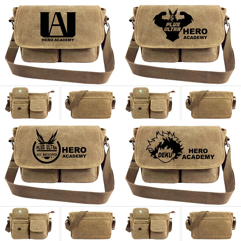 

My Hero Academia Cartoon Canvas Leisure Travel Shoulder Bag Large Capacity Comfort Student Crossbody Bags Game School Bags Gift