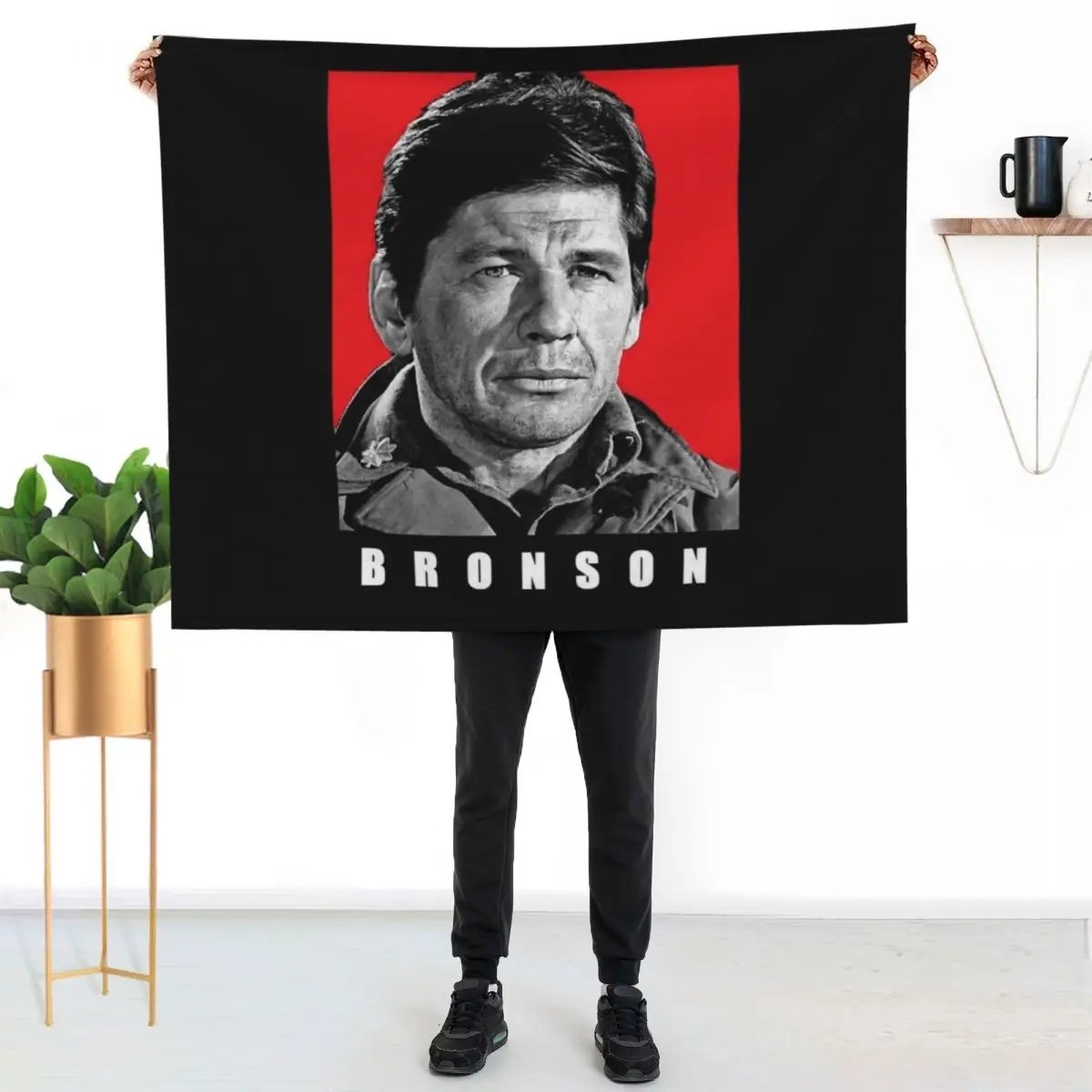 

Lover Gift Charles Bronson Halloween Throw Blanket Lightweight Warm Blanket for Travel Camping