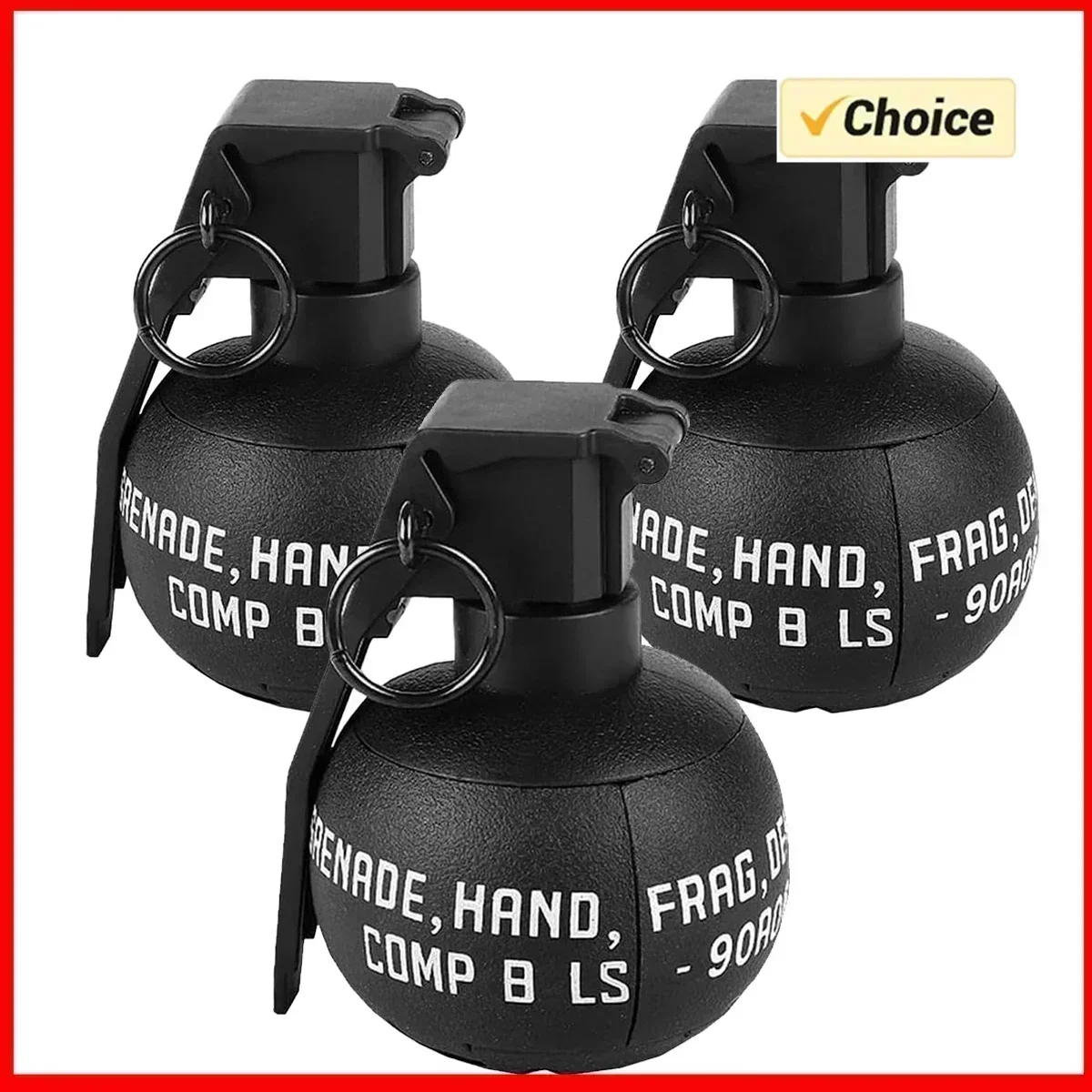 OKM67 قنبلة يدوية انفجار قنبلة يدوية لعبة دخان 1/3 قطعة، نموذج قنبلة يدوية من النايلون، لإطلاق كرات الطلاء Airsoft. #5