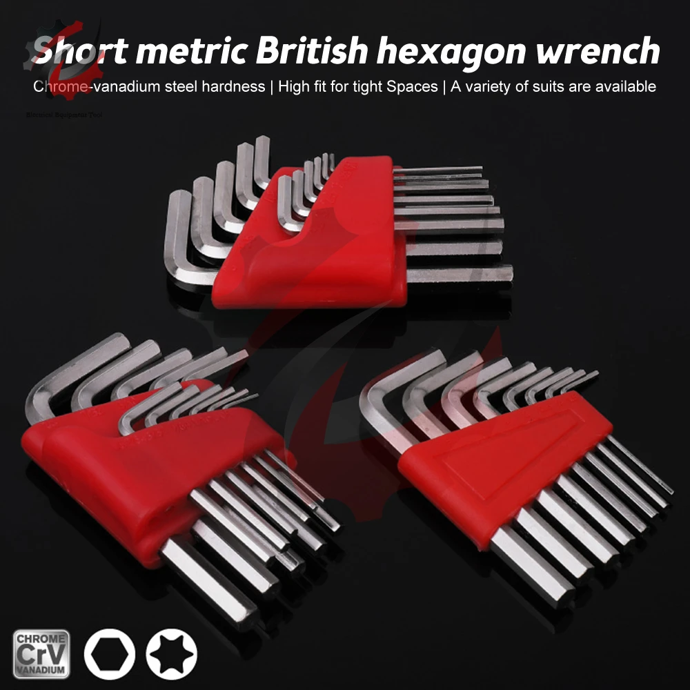 5/8/11 Pcs Allen Wrench Metric Wrench Inch Wrench L Wrench Size Allen Key Short Arm Tool Set Easy To Carry In The Pocket