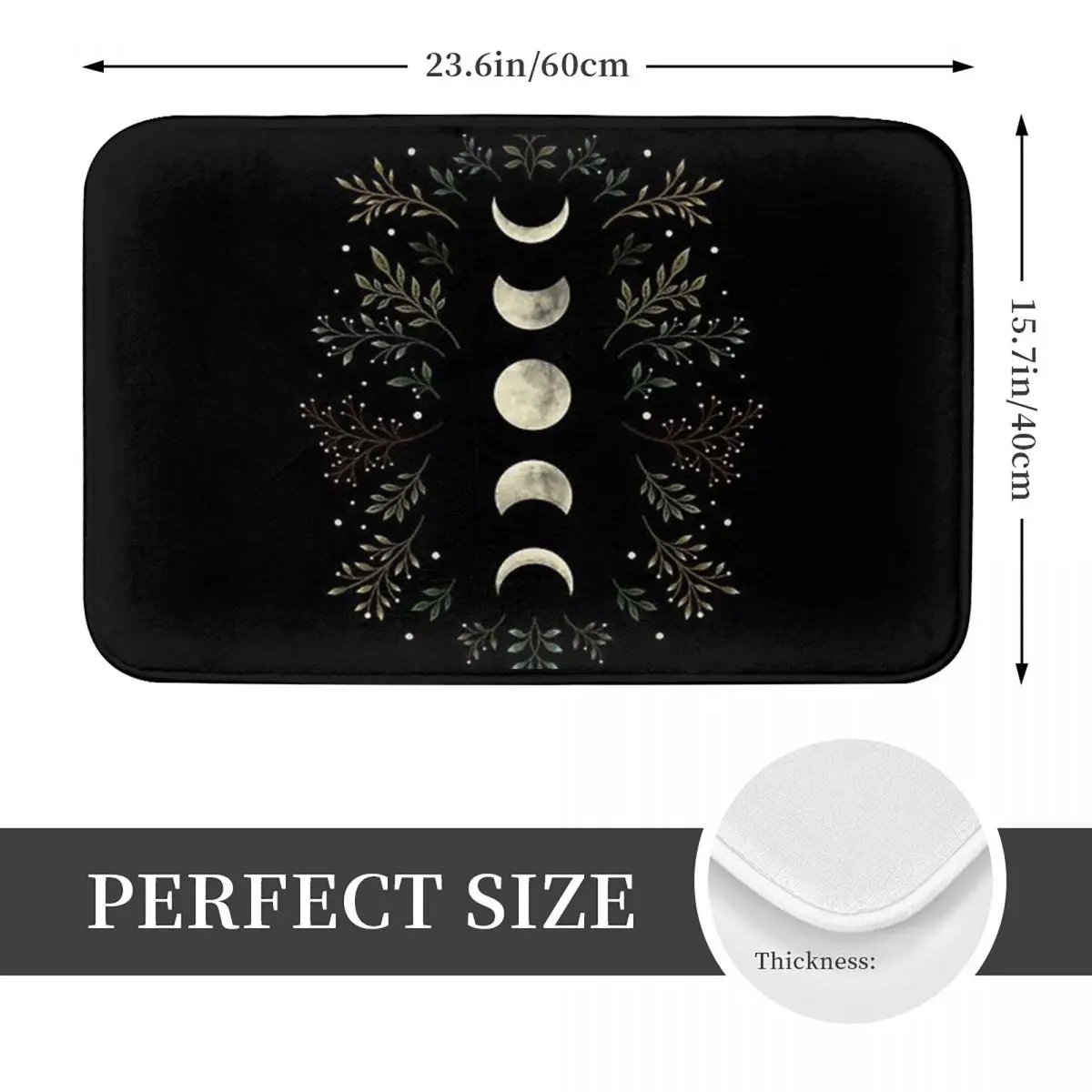 Moonlit Garden-Olive Green Doormat Non-slip Super Absorbent Bathroom Floor Mats Home Entrance Rug Kitchen Carpet Outdoor Footpad