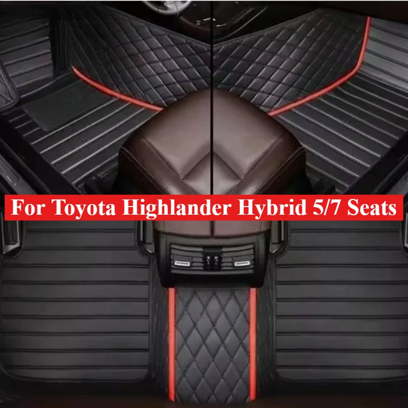 

Автомобильные коврики на заказ для Toyota Highlander Hybrid 5/7 мест 2009-2025, всепогодные АВТО аксессуары для интерьера, ковры, подушечки для ног