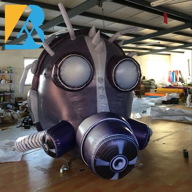 

Customized Advertising 3 Meters Tall Giant Inflatable Gas Mask for Exhibition Activity Toys