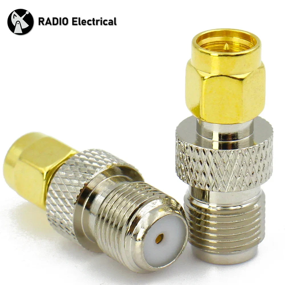 

F TV Female to SMA Male Connector RF coaxial coax adapter Straight F connector to SMA Connector Gold Plated