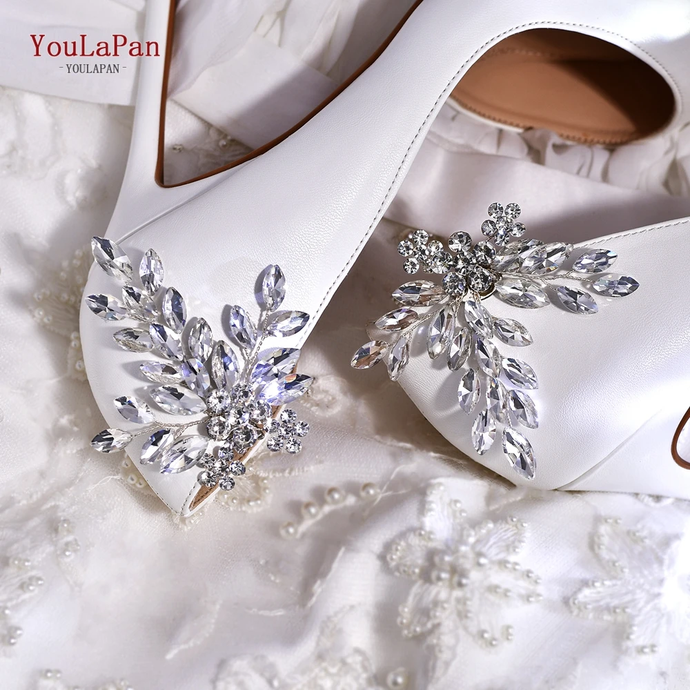 

YouLaPan Charm Shiny Crystal Shoes Clips Women Wedding High Heels Decoration Rhinestone Accessories Bridal Shoe Buckle HX50