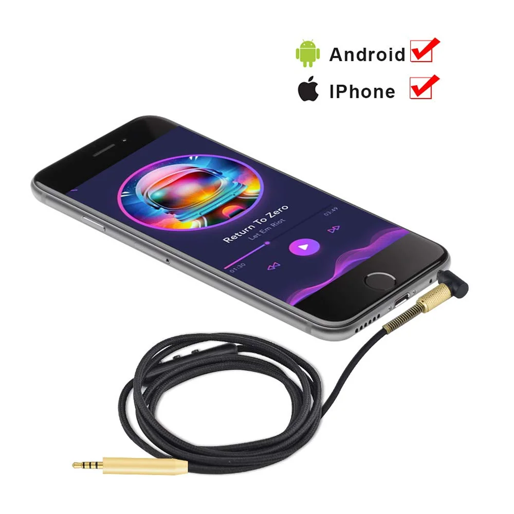 OFC Replacement Cable Extension Cord Wire for AKG Y500 N60NC N700NC M2 N60 Y50BT N90Q K840KL K490NC K545 Y45BT Headphones