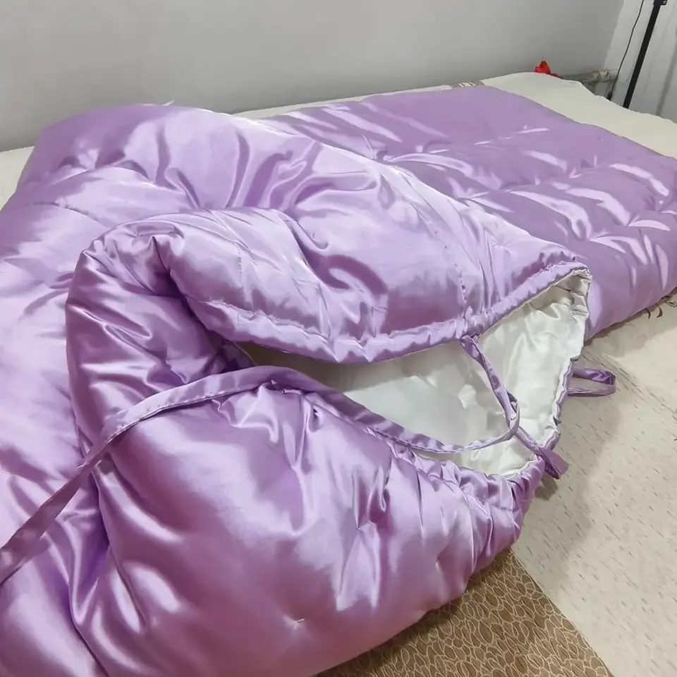 

2M Length Warm Silky Sleeping Bag Thickened filling Cotton Warm Satin Winter Smooth Outdoor Camping Home Envelope Sleeping Bag
