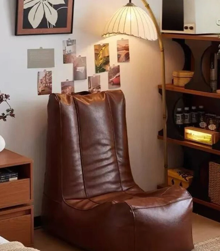 Retro Lazy Sofa Sleepable Lying Home Small Living Room Bedroom Balcony Vintage Soft Package Single Leisure Chair