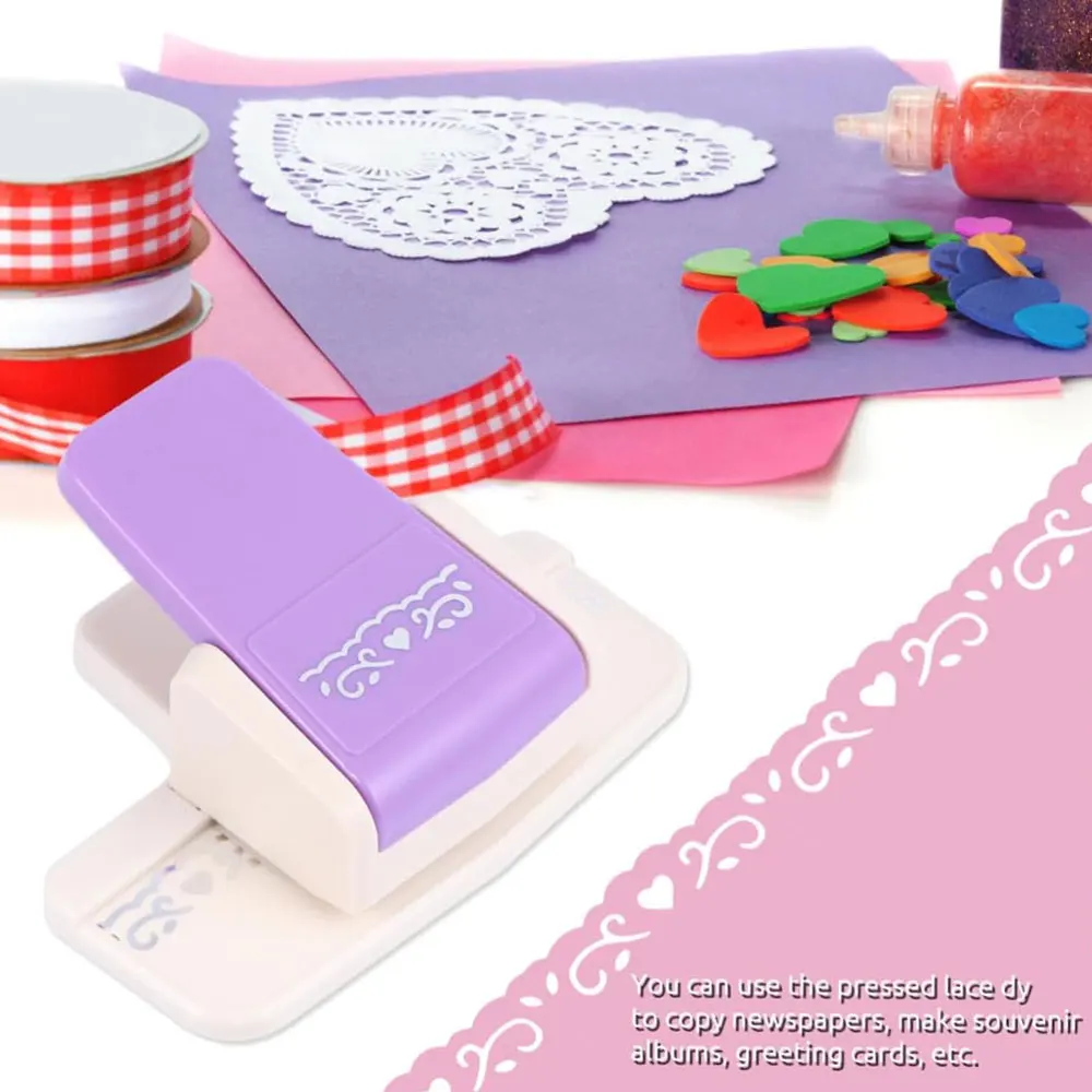 

1pcs decorative lace embossing machine, labor-saving press-type hole puncher, suitable for DIY notebooks and greeting cards.