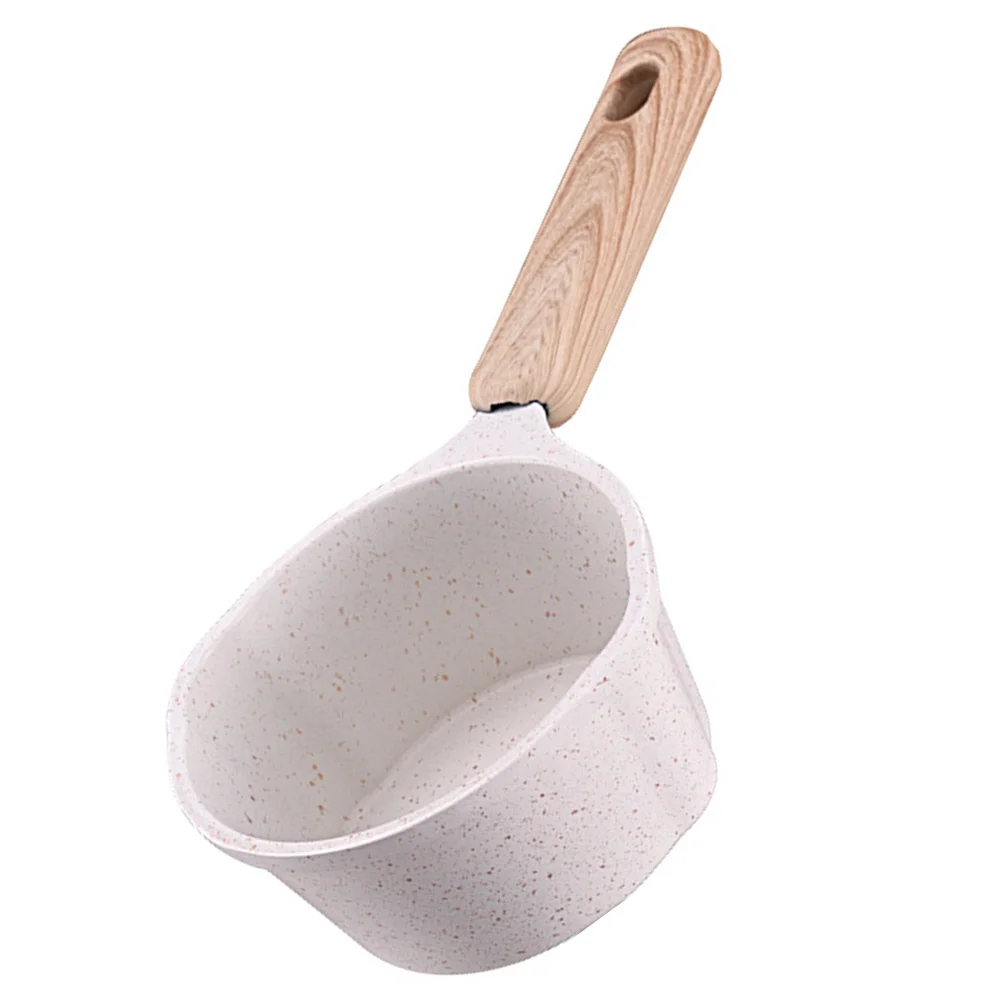 

Non-stick Frying Pan Small Metal Sauce Pot Pour Oil with Handle Kitchen Into The Aluminum Spout