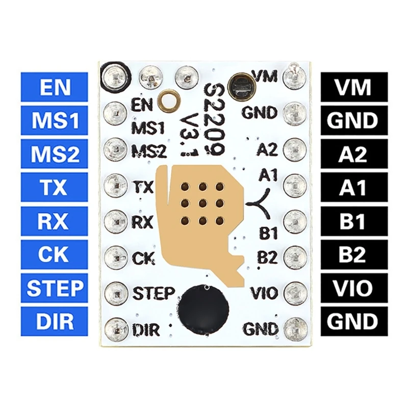 3D Printer Accessories TMC2209 V3.1 Silent Stepping Motor Driver Voltage 5.5-28V High Subdivision 256 Microsteps