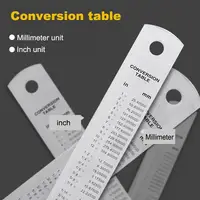Deli Stainless Steel Ruler 15/20/30cm Metal Straight Ruler for Home School Precision Measuring Drawing Tool Supplies 1/2/5pcs 3