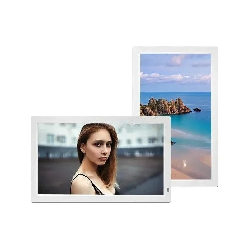FHD 18 Inch Large Electronic Photo Frame Wall Mountable Advertising Players Remote Control  Video Music  SD Ca