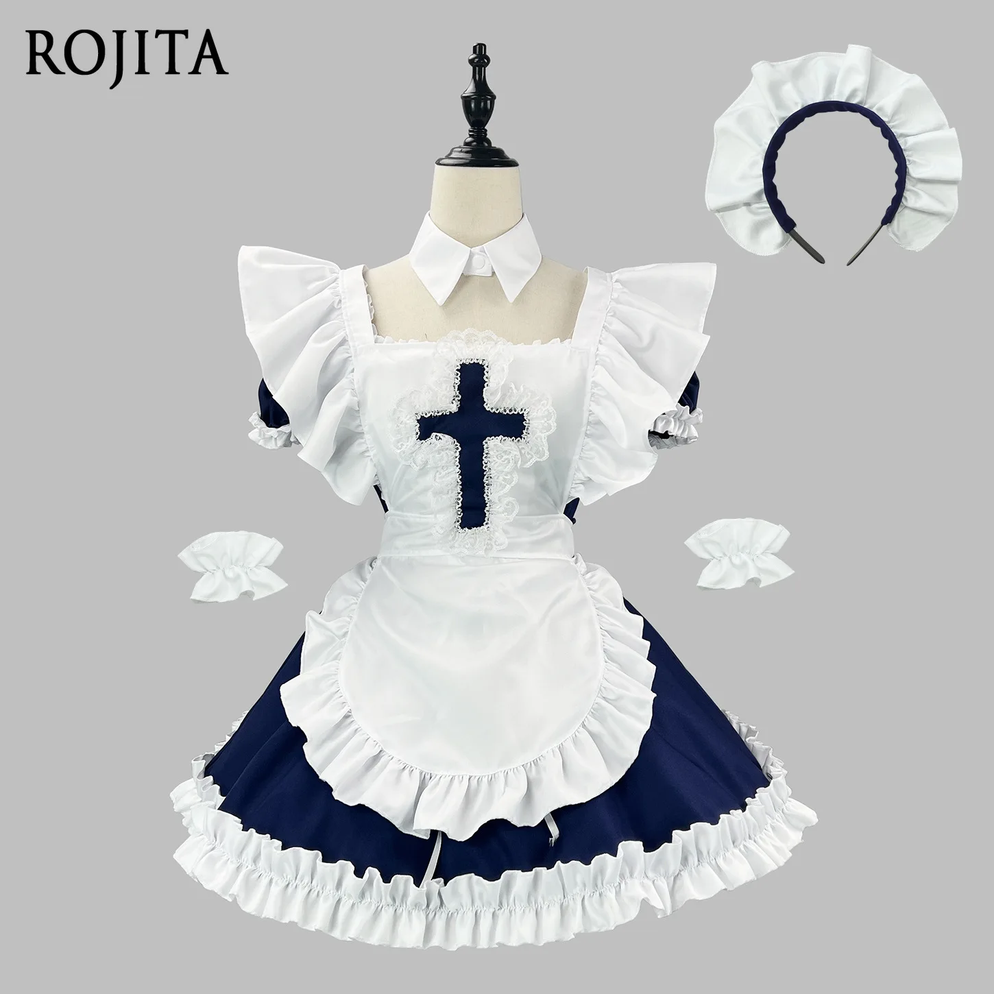 

2025 New Japanese Classic Short Sleeve Maid Cute Japanese Maid Cosplay Women's Maid Outfit Dress Kawaii Dress