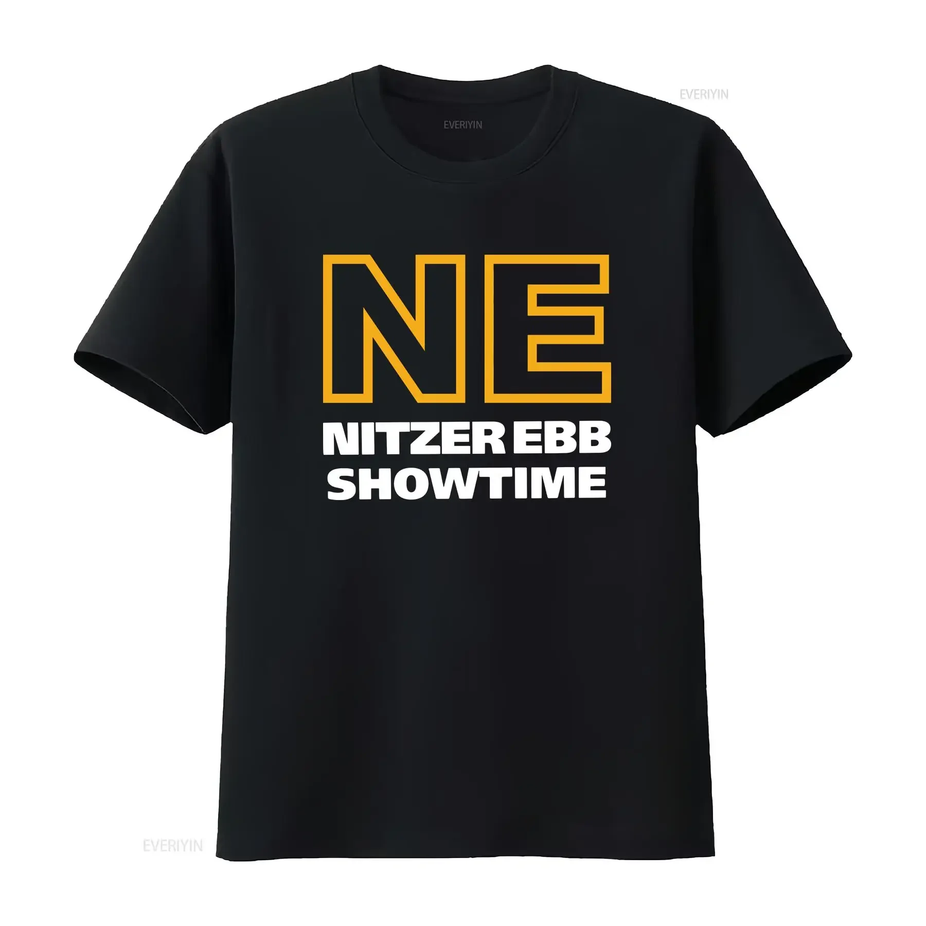 Vintage 90s NITZER EBB1990 SHOWTIME Men's T Shirt vintage Washed streetwear graphic Versatile Comfortable Soft