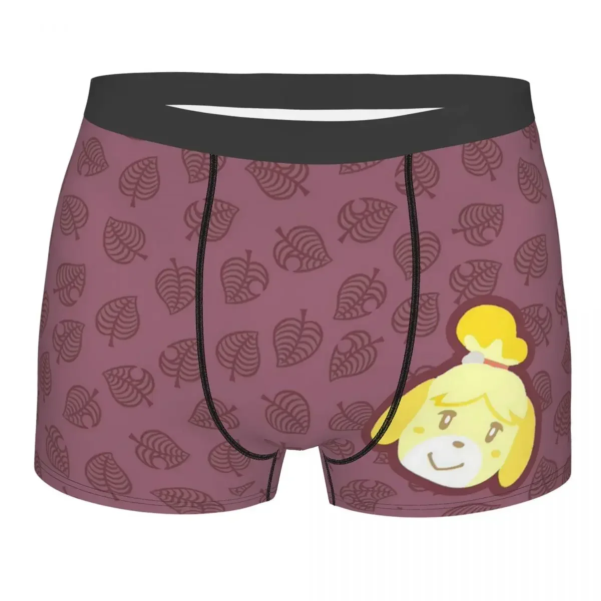 Wine Red Leaf Animal Crossing: New Horizons Underpants Cotton Panties Male Underwear Ventilate Shorts Boxer Briefs