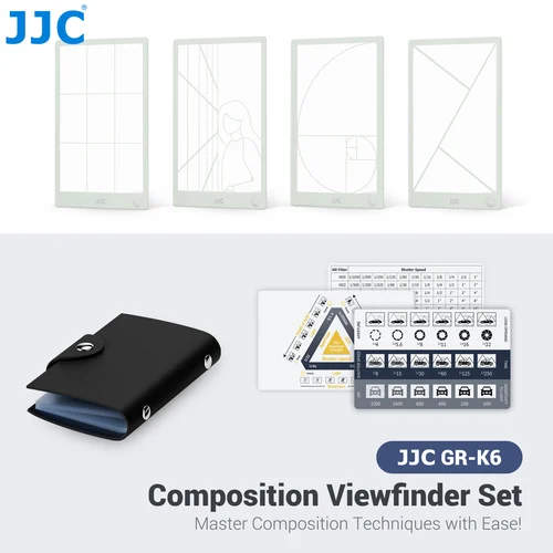 Imagen 1 del producto Herramienta de composición JJC, buscador del visor de composición de la regla de los tercidos para fotografía/pintura/dibujo del crédito se adapta a la billetera