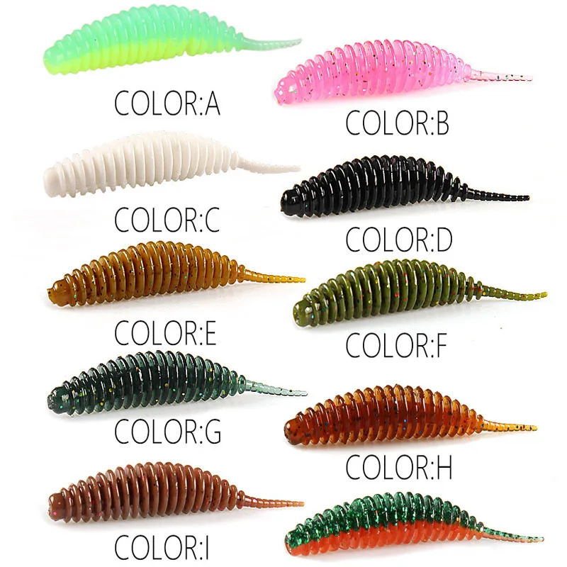 10pcs Floating Worm Bait Soft Tanta 35/49/65mm Fishing Lures Pesca Carp Fishing Bass Lure Lsca Artificial Bait Accessories