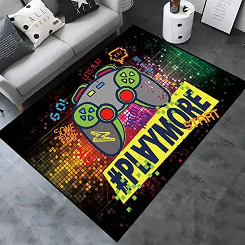 Gaming Carpet Area Rug for Room Decoration Carpets Game Printing Living Room Mat Bedroom Controller Boy Home Non-slip Floor Mat