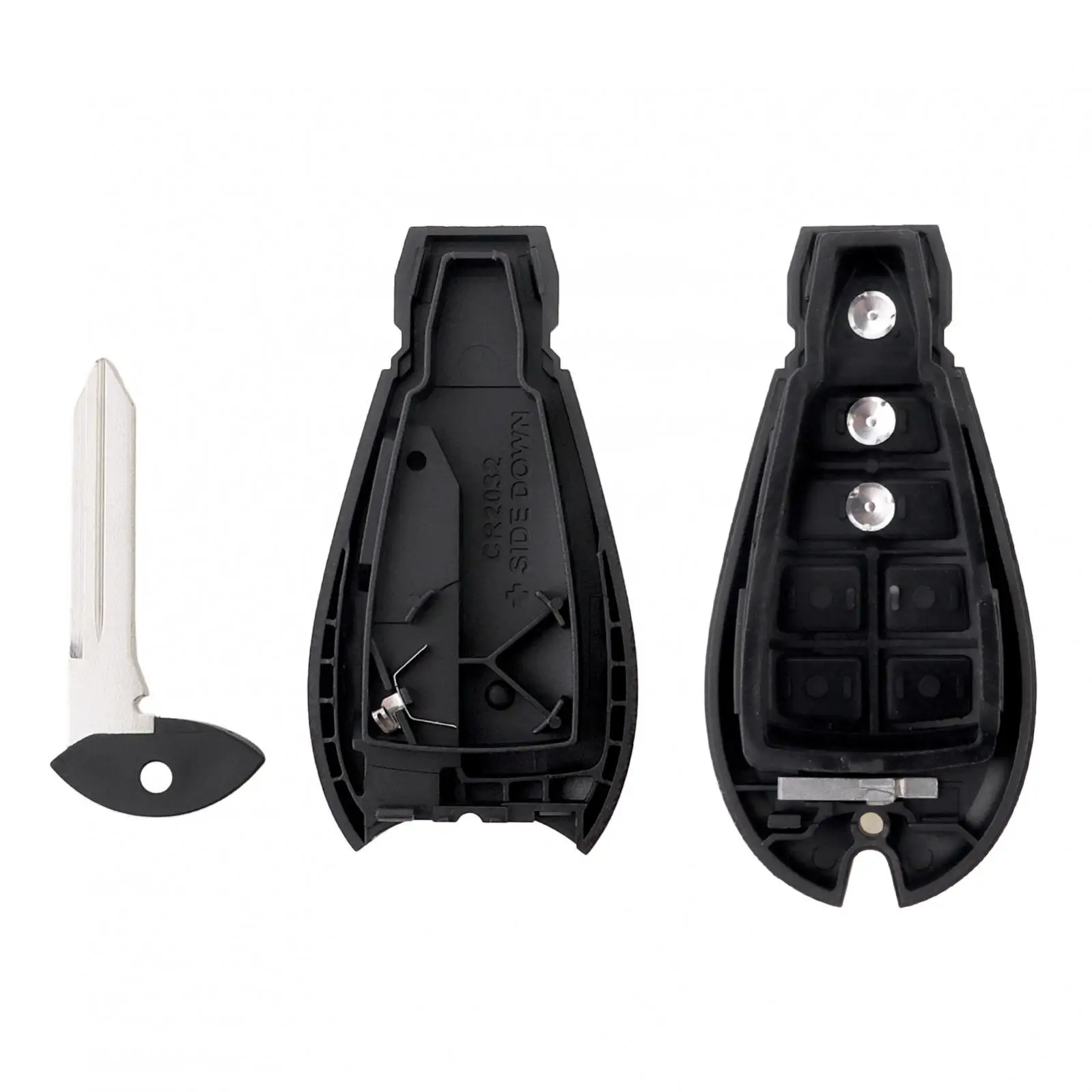 リモートエントリーキーフォブケース,3つのボタン,ハウジング,ダッジRAM 1500, 2500, 3500, 4500, 5500, GQ4-53T, 56046955と互換性があります