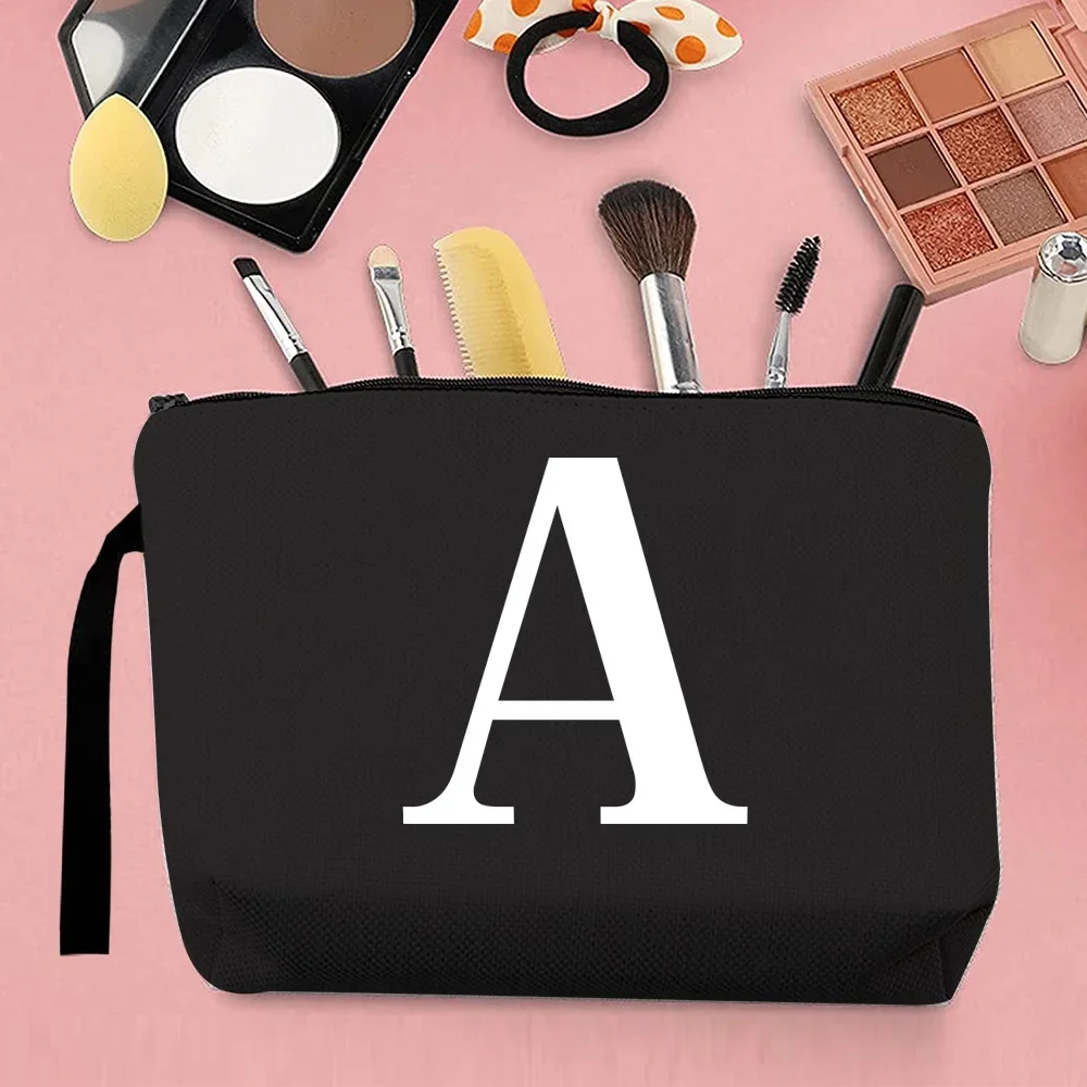 Kosmetyczka damska, duża pojemność, płócienna saszetka, seria biała, kosmetyczki na zamek błyskawiczny, przenośny portfel na pieniądze.