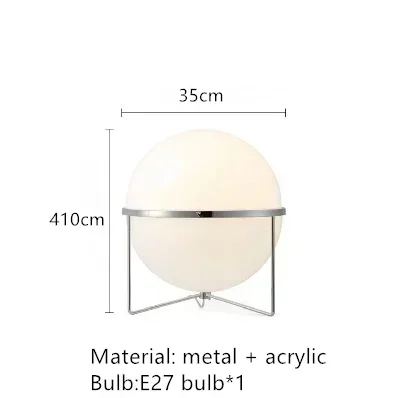 Italien Design Chrom Metall LED Stehlampen Kreative Weiße Acryl Kugel Stehleuchte Wohnzimmer Schlafzimmer Hause Beleuchtungskörper
