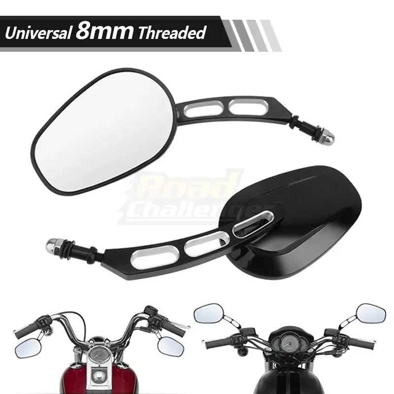 

Motorcycle Rear Side Mirrors Rearview For Harley Touring Sportster 883 Road King Fatboy Softail Bobber Chopper Street Glide Dyna