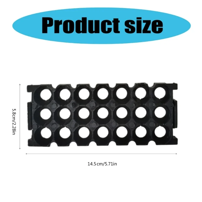 18650 Lithium Battery Holder 3x7 Cell Storage Bracket Easy Installation Plastic Holder Rack for 18650 Battery Pack