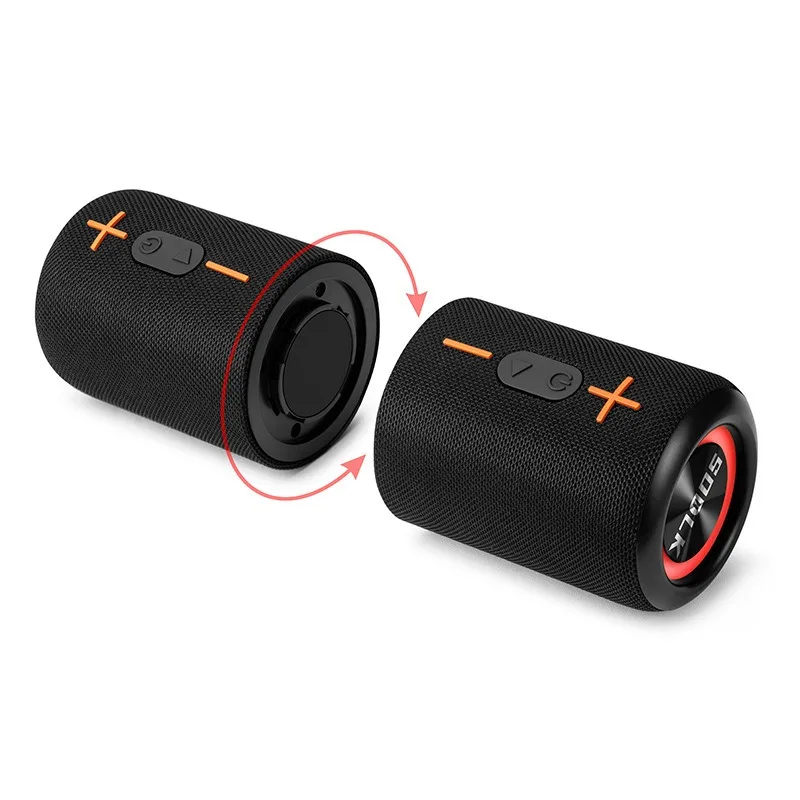 Sodlk tx9 2-em-1 split boombox portátil bluetooth alto-falante design destacável 20w de alta potência com luz rgb cartão tf aux soundbox