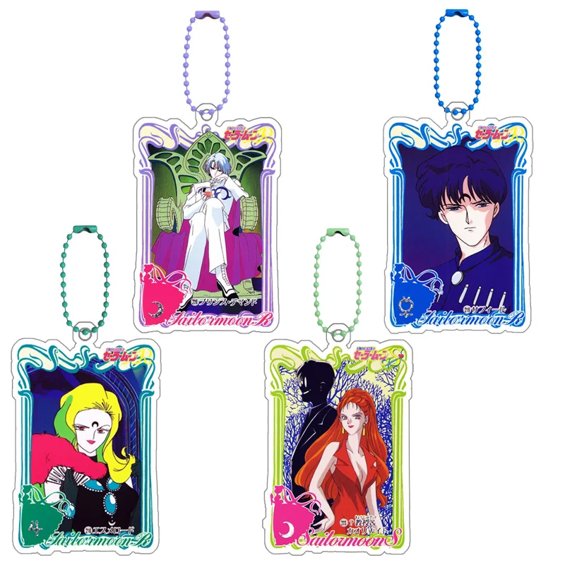 Cartoon Sailor Moon Series Character Shaped Diy Self-Made Acrylic Keychain Creative Anime Collection Card Bag Pendant Gift