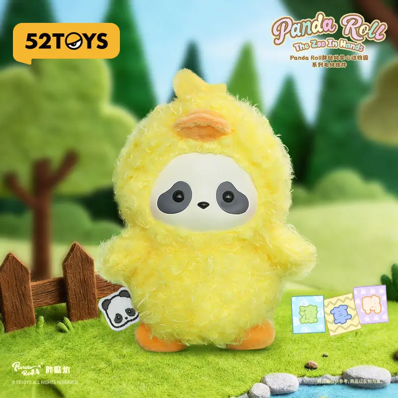 

Плюшевый брелок-подвеска 52TOYS Panda Roll The Zoo In Hands Series, милый мягкий игрушечный кулон в закрытой коробке для коллекционеров игрушек, подарок на день рождения