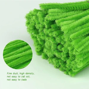 AKTO 100Pcs 30 cm Couleurs tige de chenille tige torsadée Fil de fer bricolage laine racine duveteuse déco cure-pipe en peluche 10 meilleures aiguilles en feutrine de vente - No 2