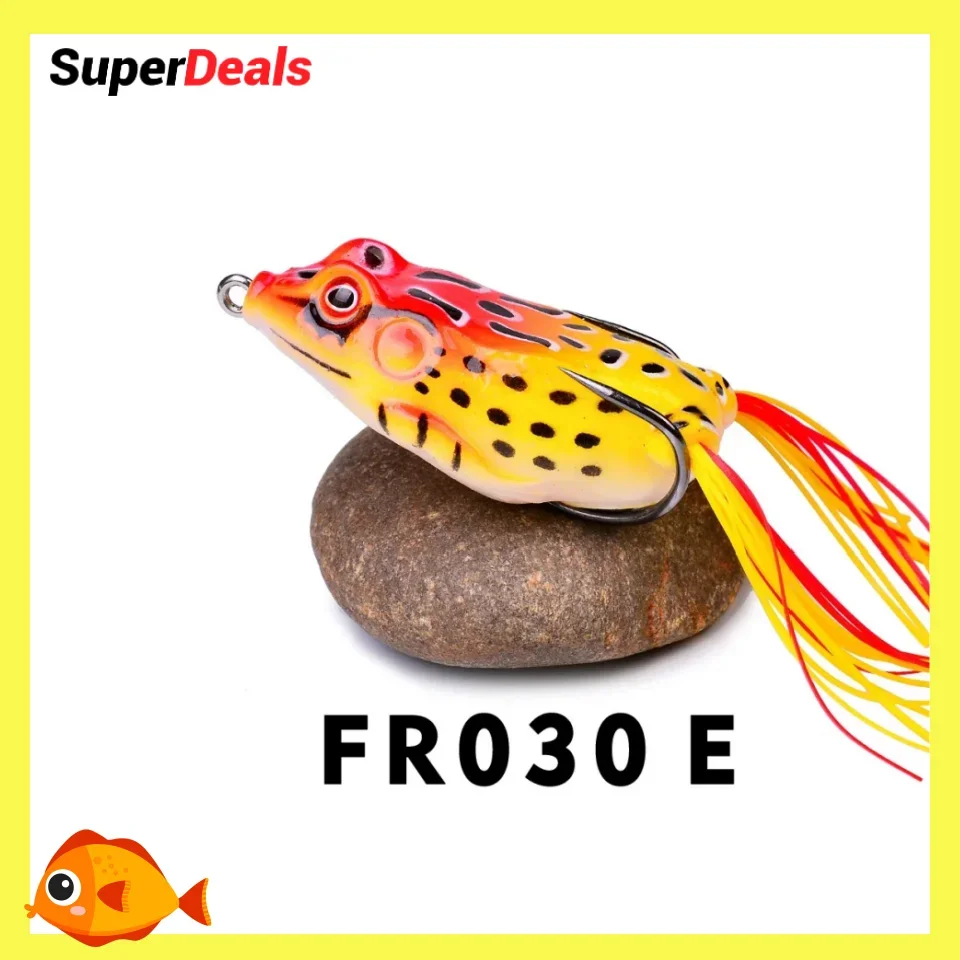 Frog Lure 13G Soft Tube Bait with Fishing Hooks Plastic Frog Fishing Lure Artificial 3D Eyes  Top Water Ray 1 Pcs