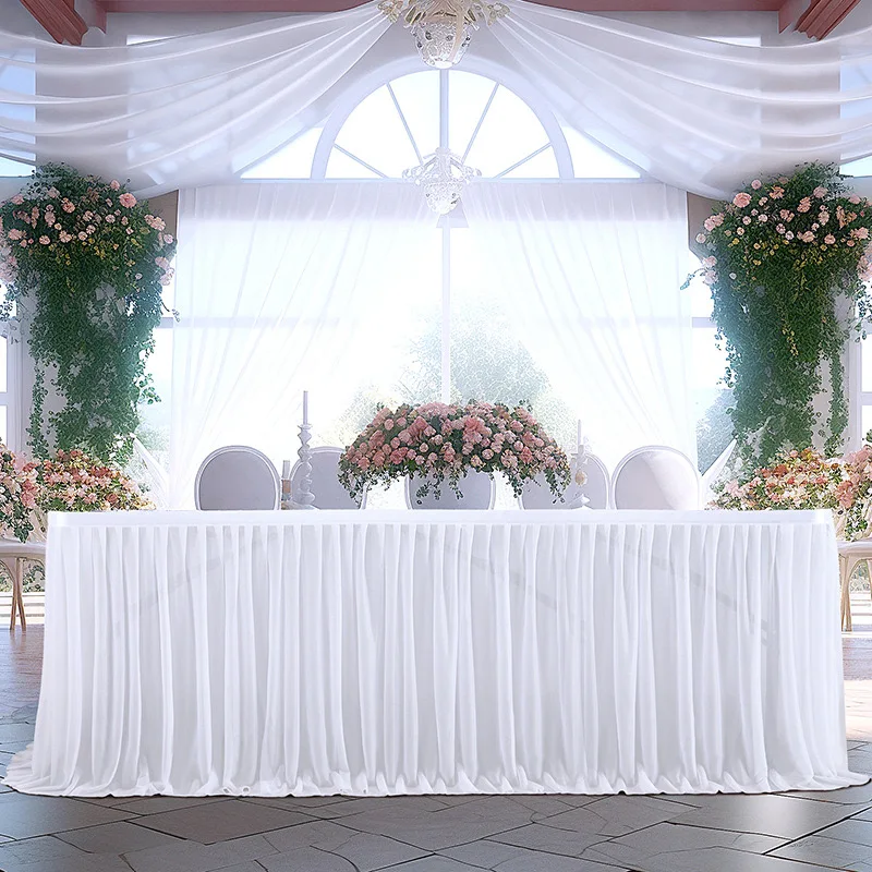 Colorful Table Skirt Tutu Tulle Tablecloth for Wedding Festival Party Table Decoration Soft Home Textile Tablecloth Accessories
