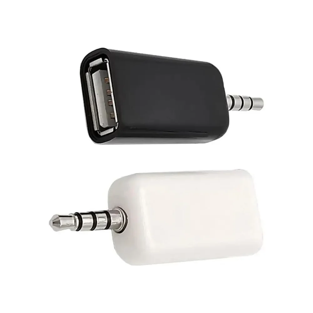 

AUX to 3.5mm Audio Adapter-USB A Female to Male Converter for USB Flash Drive,U-Disk,Car CD Player,MP3 Music-Auxiliary Port Only