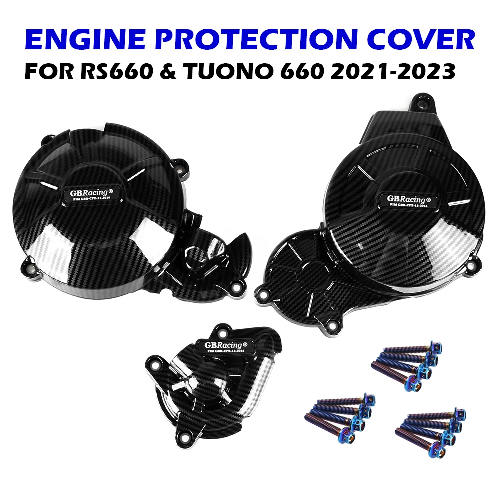 Carbon Motorcycle Engine Protective Shell Carbon Fiber Appearance For Aprilia RS660 TUONO 660 2021-2022-2023-2024