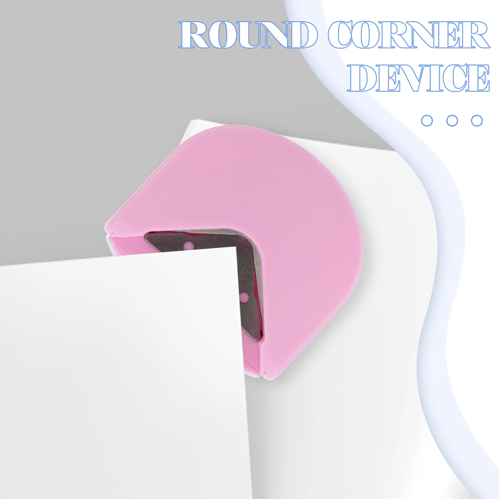 2 قطعة ركن مستدير لكمة الورق مستدير للصور الحرف اليدوية سهلة الحمل تصميم مدمج غطاء مفتوح خالي من النفايات #6