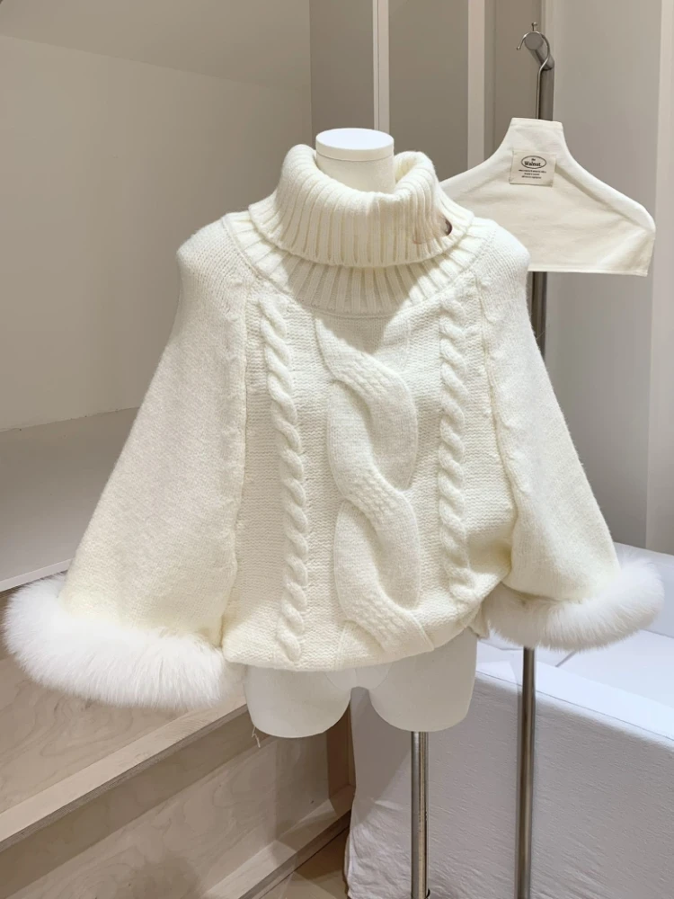 

2025 Новая мода простой винтажный свободный вязаный свитер женский дизайн High Street теплое вязаное пальто Хепберн ретро шикарный пуловер