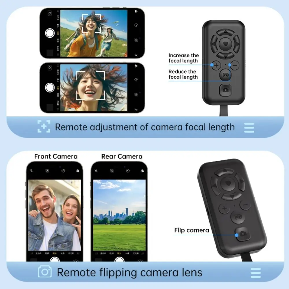 Versatile Mobile Phone Bluetooth Remote Control Photo Recording Vibrato Page Turning Like Selfie Device TYPE-C Rechargeable