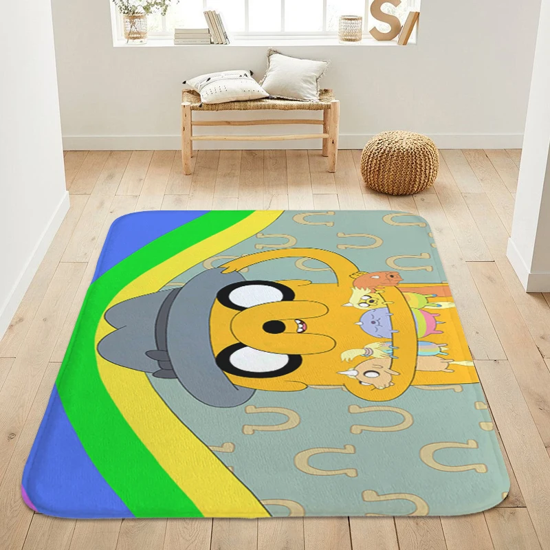 Porch Foot Mat Non-slip D-Adventure Time Hallway Carpet Custom Doormat Entrance Door Slip-resistant Home Decor Items Bath Rug