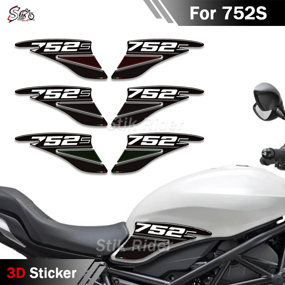 

Motorcycle Tank Pad Stickers For Benelli 752S 752 S 2018 2019 2020 2021 2023 Protector Side Grips Gas Fuel Oil Kit Knee Decals