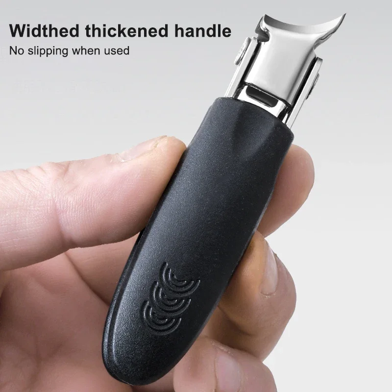 Slanted Nail Clippers Wide Jaw Opening Anti-Splash Nail Clipper Stainless Steel Toenail Cutter Diagonal Pliers Manicure Tools