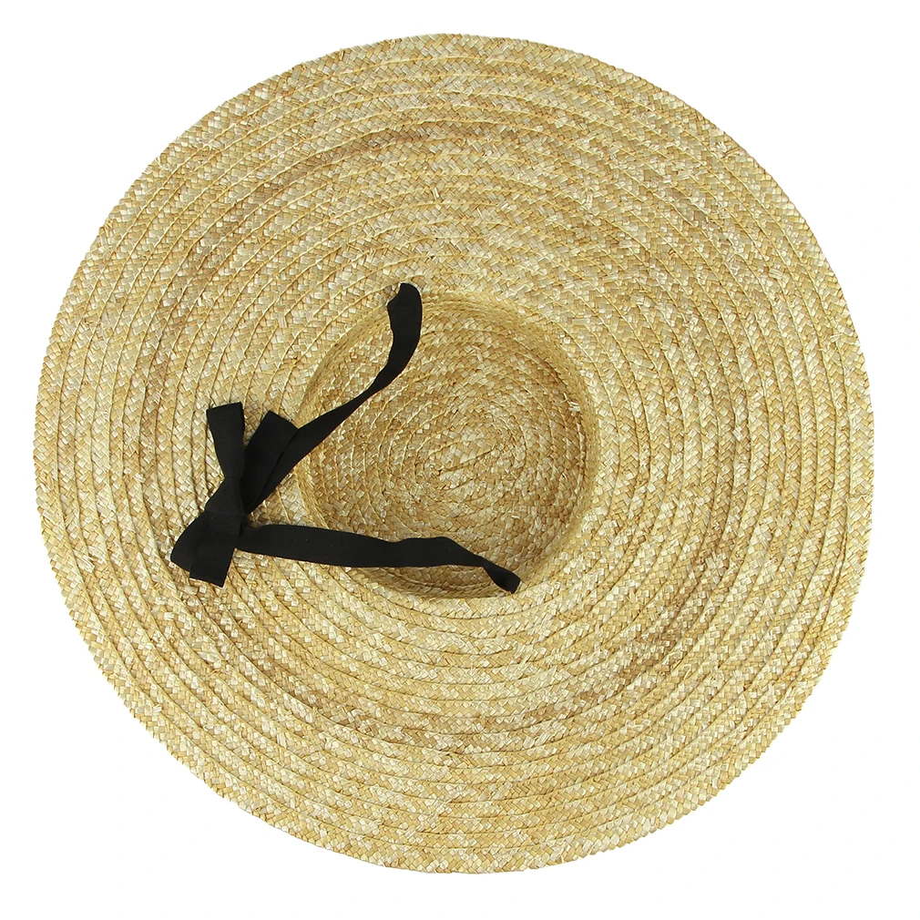 2022 Womens Summer Hats New Large Brim STRAW HAT Summer Hats For Women Beach Cap Flat Top Sun Hat Straw SUMMER HAT For Women