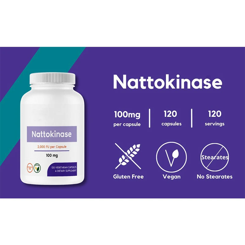 Pipingrock nattokinase สนับสนุนแคปซูลสุขภาพหัวใจและหลอดเลือดไหลเวียนโลหิต