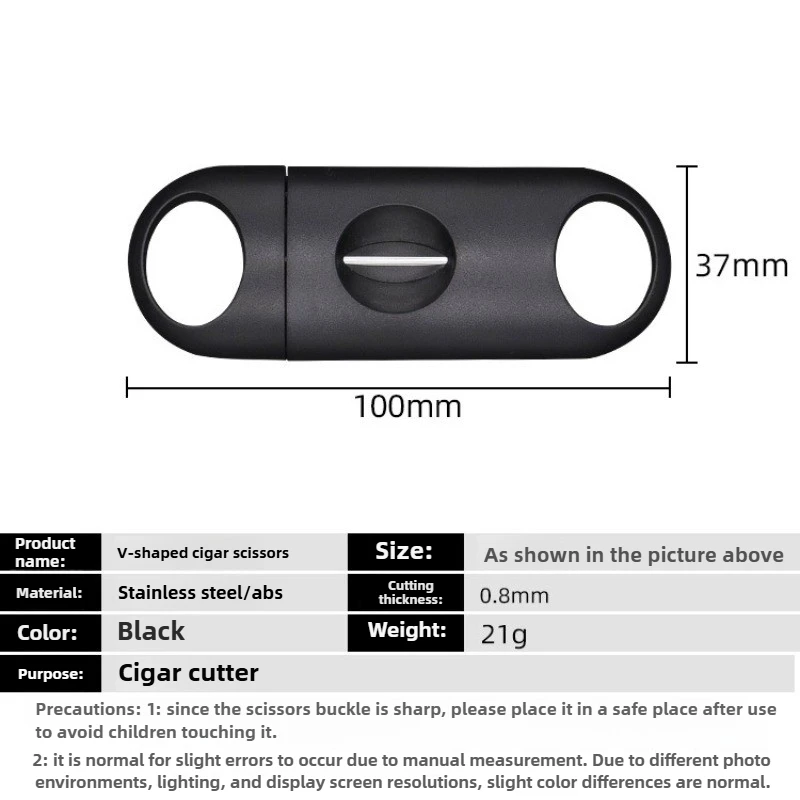 PortableCigar Cutter V-shaped Plastic Cigar Cutter, CigarAppliance Accessories CigarPliers Opening