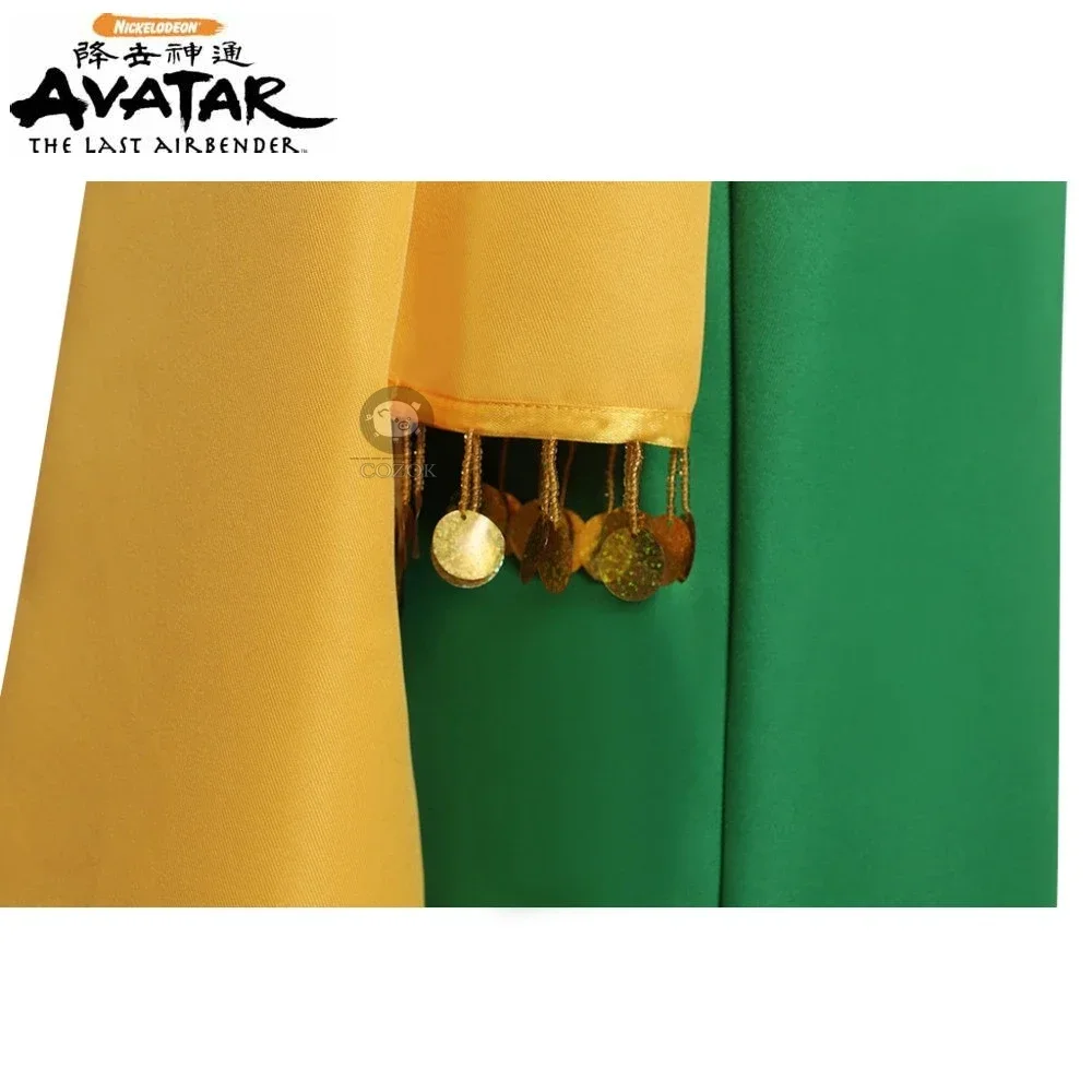 Toph Beifong Cosplay Costume Adult Halloween Costume Green Full Set Any Size - view 5