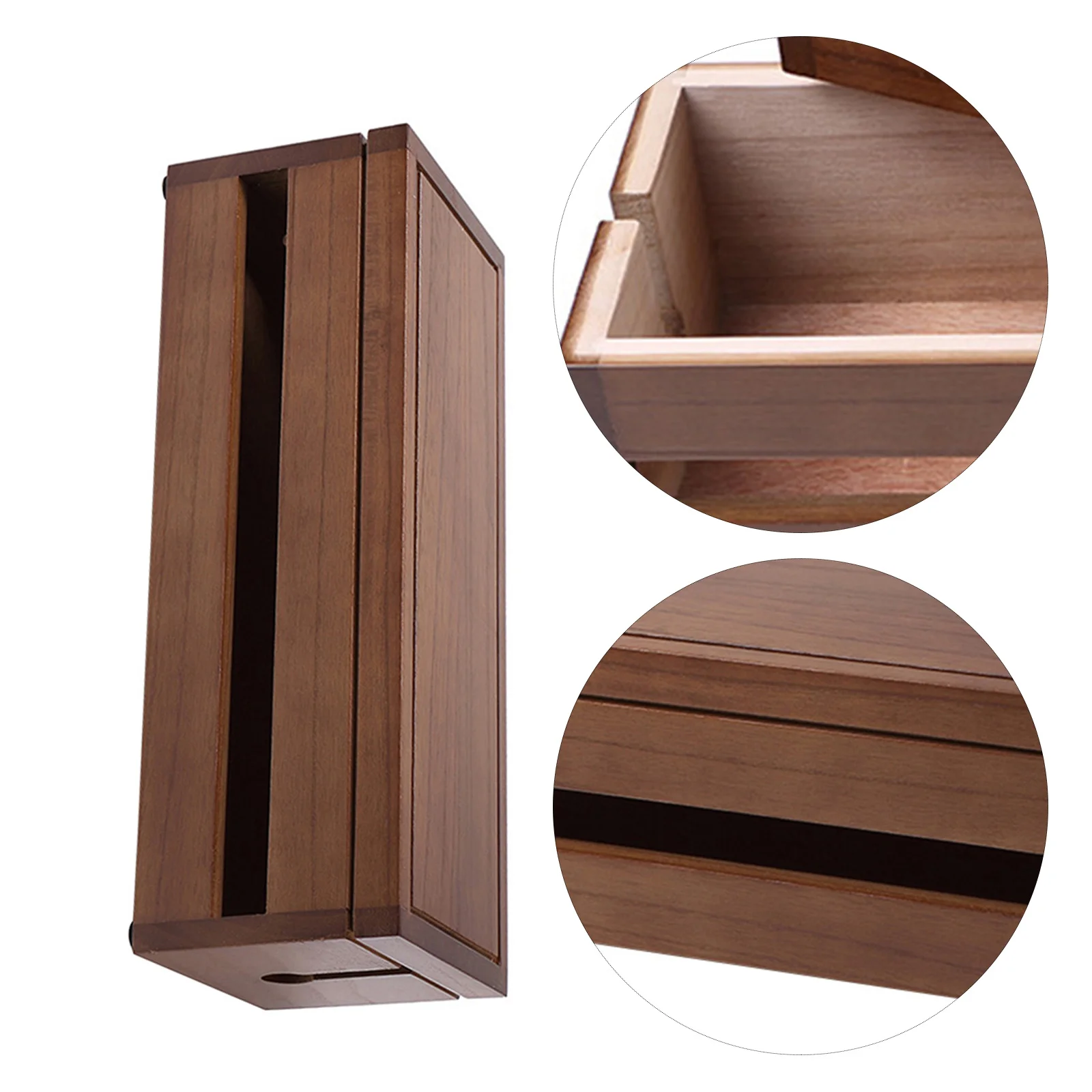 

1Pcs Wood Cable Storage Box Multi-Functional Wire Organizer Socket Case Power Strip Box Heat Dissipation Cable