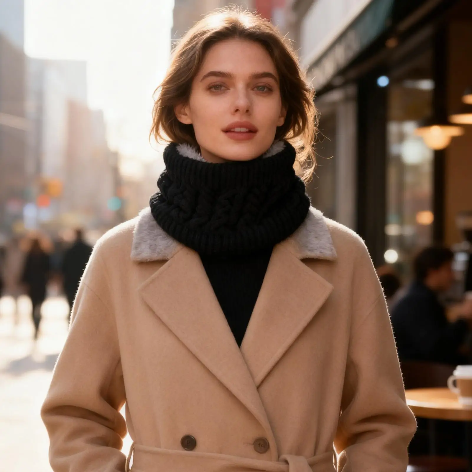 

New USB Heated Scarf With Face Cover 3-speed temp adjustment Electric Knitted Warmer For Neck & Ears Skiing Snowboarding Winter