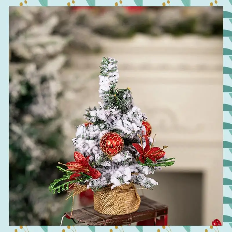 

A71P 3 Pack Artificial Mini Christmas Tree Tabletop Mini Christmas Tree Small Tree Christmas Decoration