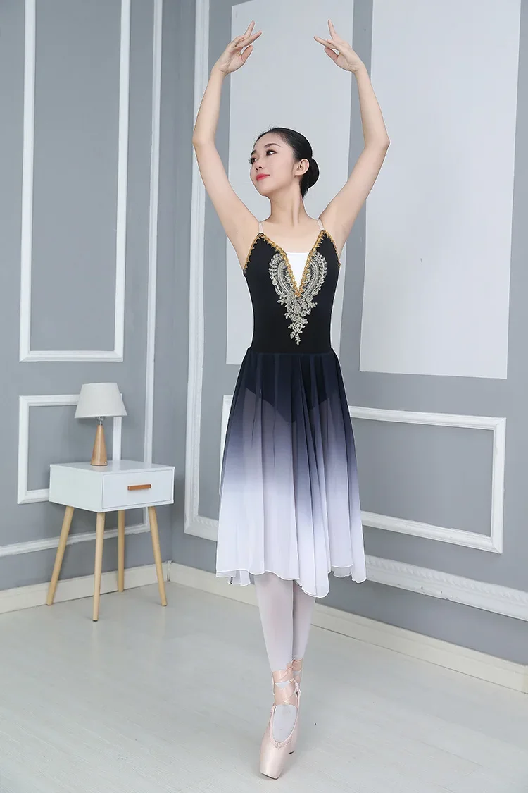 Lange Volwassen Kinderen Ballet Tutu Jurk Moderne Dans Kinderen Performance Kleding Balletrok Oefenen Kleding Pluizige Rok